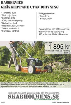 2024-01 verkstadspriser gräsklippare utan drivning